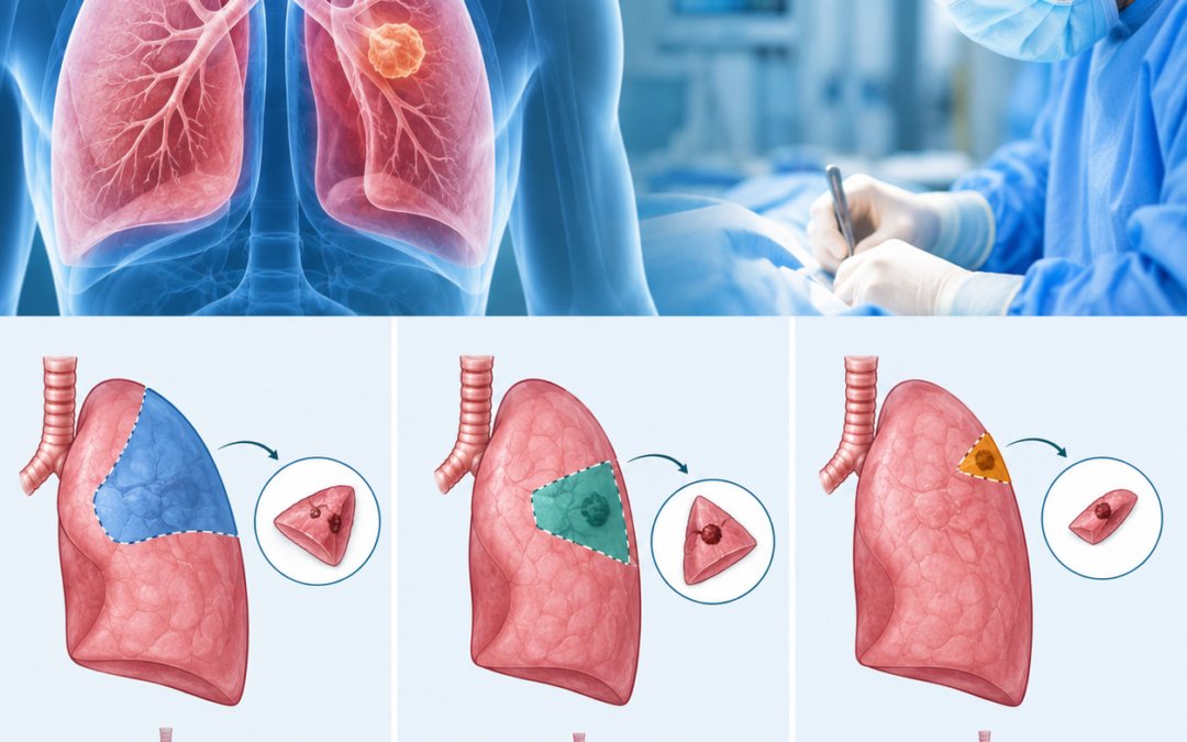 Lobectomy vs segmentectomy vs wedge resection for lung cancer: how much lung is removed, how surgeons choose, and what recovery and follow-up involve